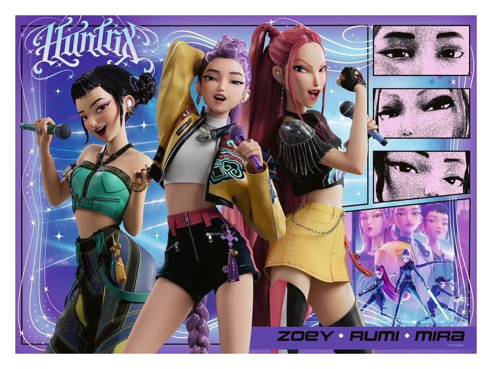KPop Demon Hunters Children's Jigsaw Puzzle Happy fans, happy Honmoon! (100 Pieces XXL)