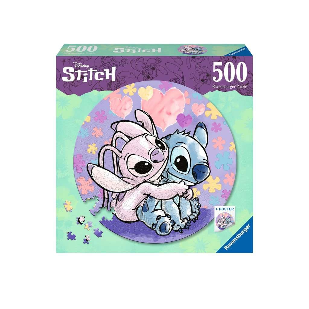 Lilo &amp; Stitch Round Jigsaw Puzzle Stitch (500 pieces)