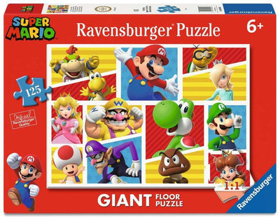 Super Mario Giant Floor Jigsaw Puzzle Mario's Friends and Foes (125 Pieces)