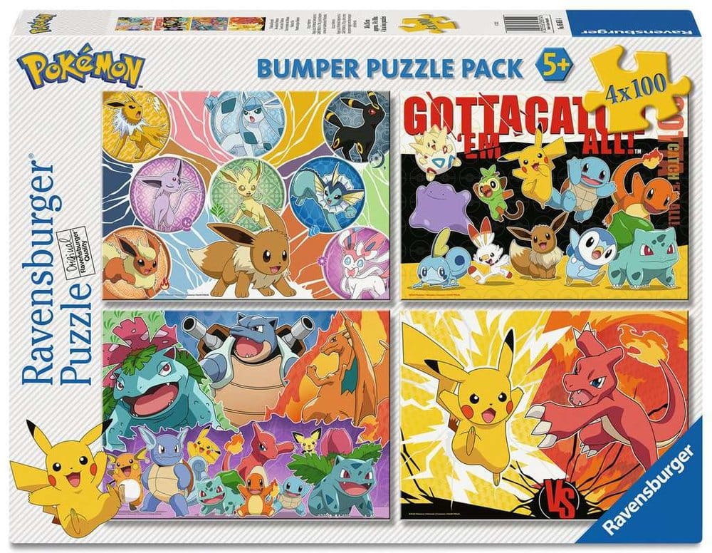 Pokémon Puzzle 4-Pack Pokémon Buddies (4x100 Pieces)