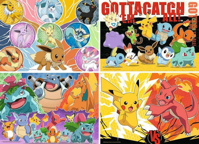 Pokémon Puzzle 4-Pack Pokémon Buddies (4x100 Pieces)