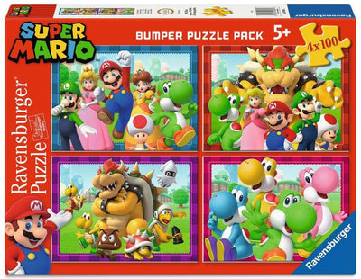 Super Mario Puzzle 4-Pack Time for Mario! (4x100 Pieces)