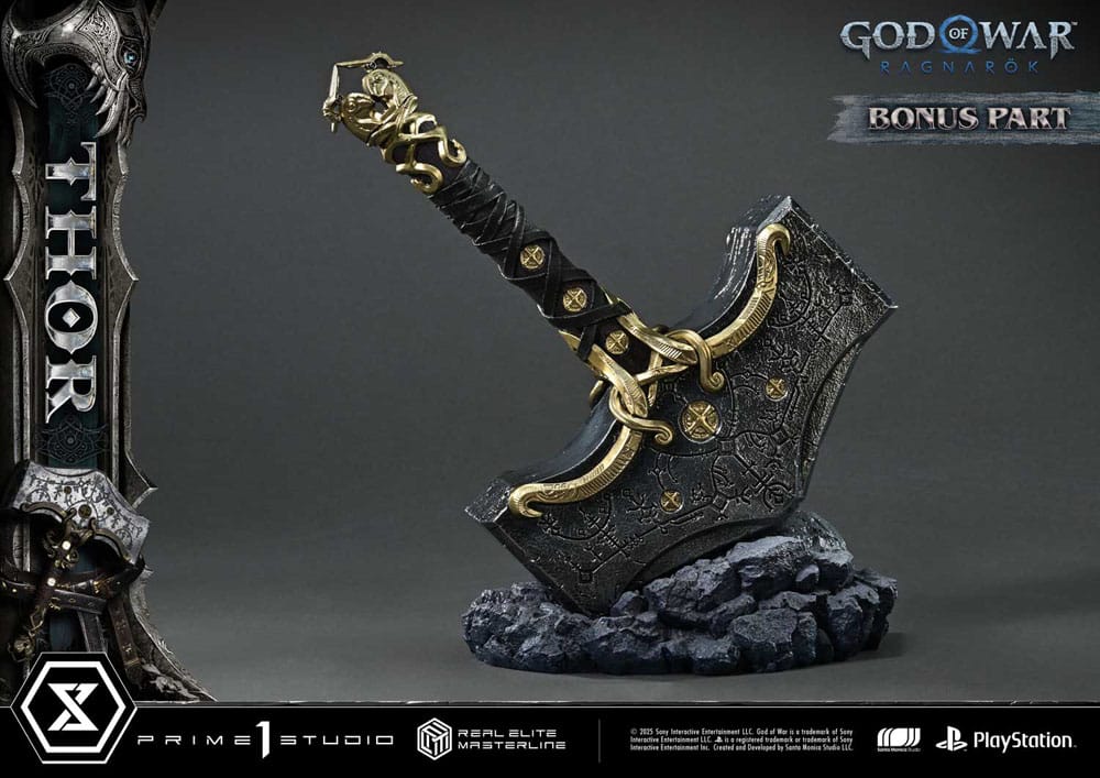 God of War: Ragnarök Real Elite Masterline Series Statue 1/3 Thor Deluxe Bonus Version 105 cm