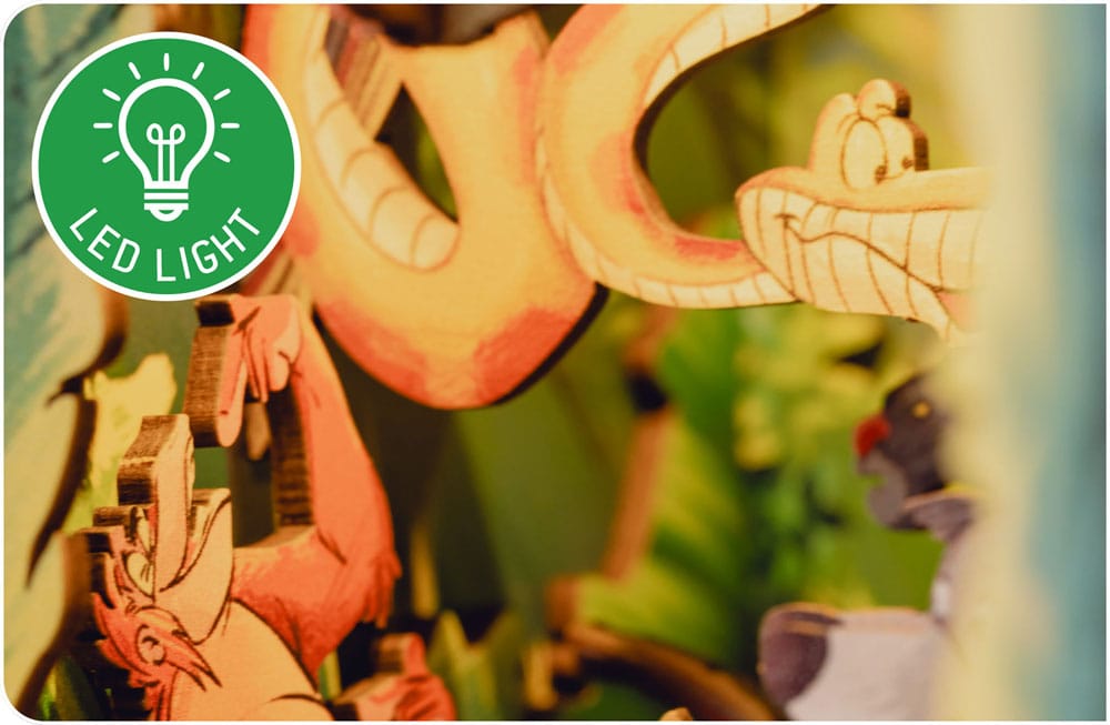 Disney Tiny Adventures Book Nook Mini Diorama The Jungle Book 23 cm