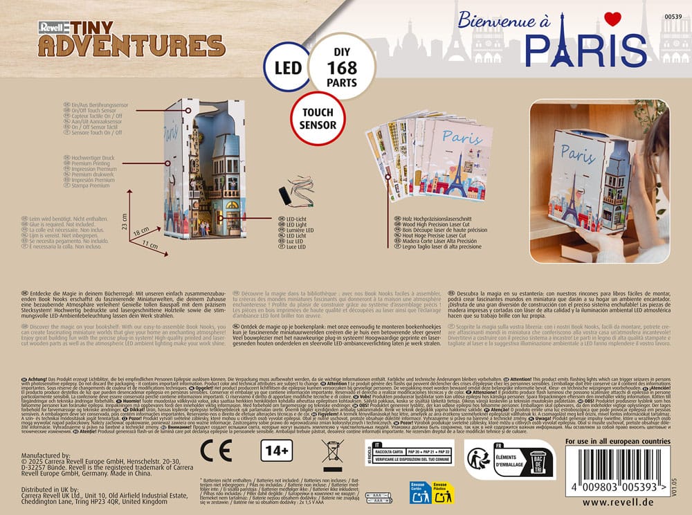 Paris Tiny Adventures Book Nook Mini Diorama 23 cm