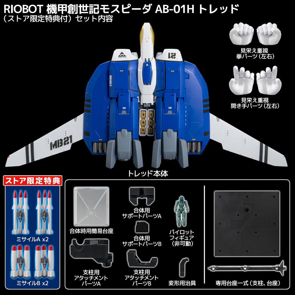 Genesis Climber Mospeada Riobot Diecast Action Figure Riobot 1/48 148 AB-01H Tread 30 cm