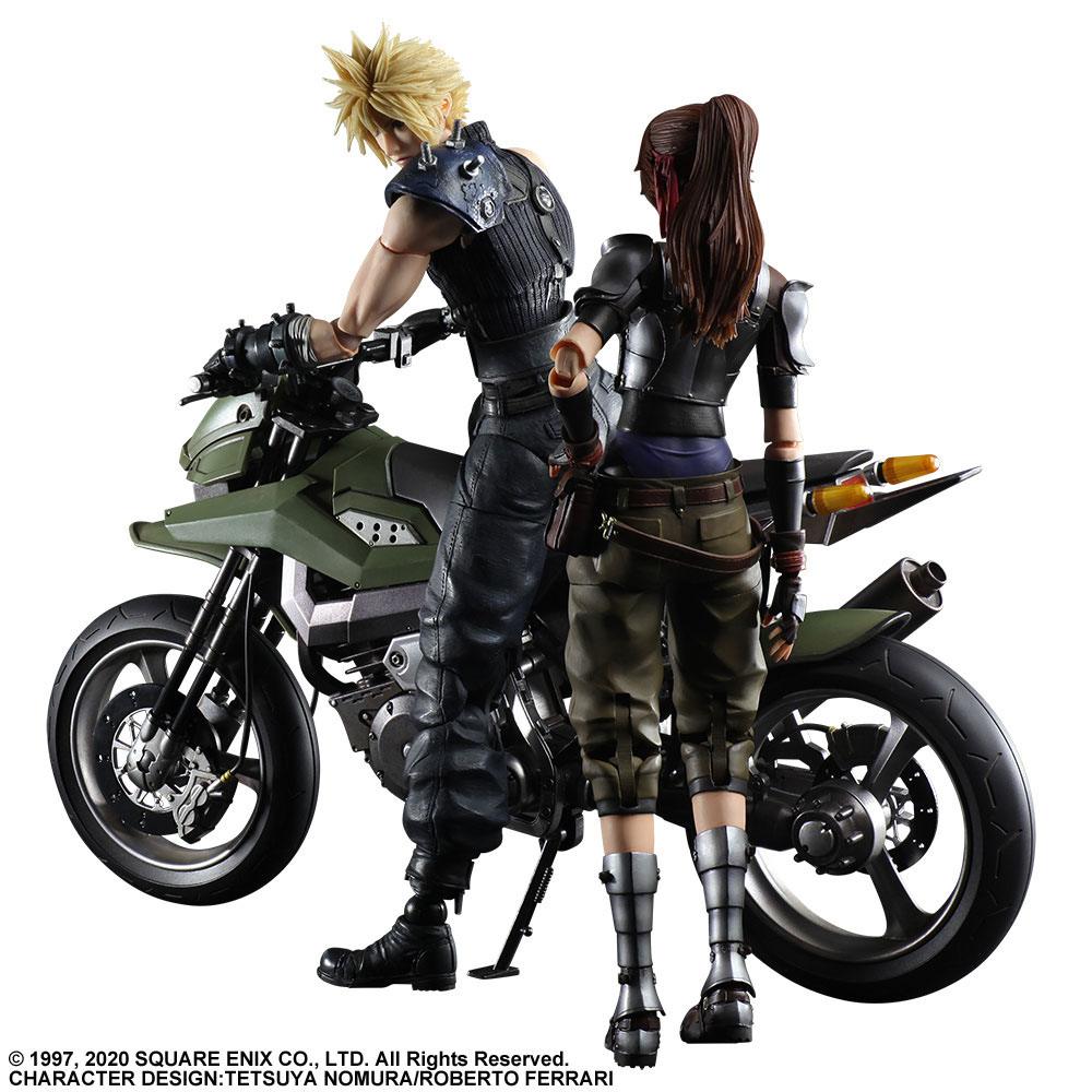 Final Fantasy VII Remake Play Arts Kai Action Figures & Vehicle Jessie, Cloud & Bike