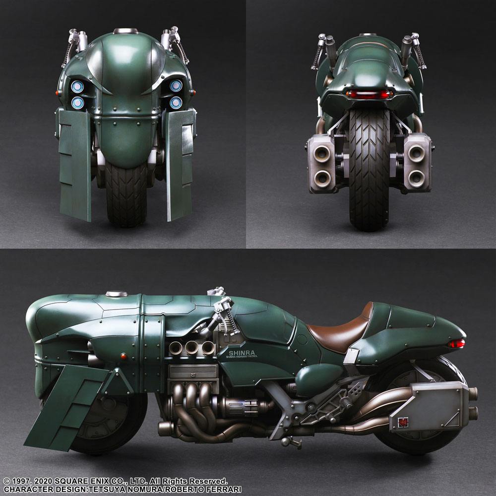 Final Fantasy VII Remake Play Arts Kai Action Figure & Vehicle Shinra Elite Security Officer & Bike