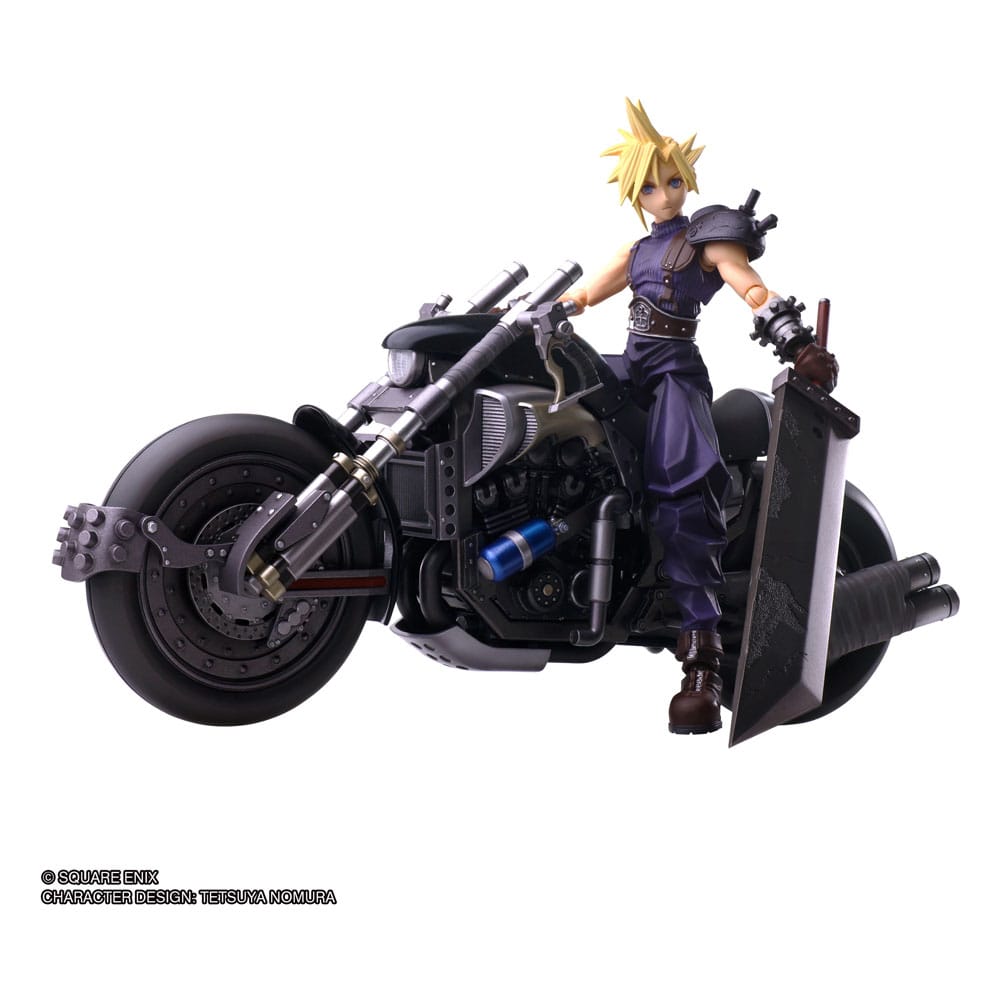 Final Fantasy VII Bring Arts Action Figure and vehicle Cloud Strife & Hardy-Daytona 15 cm