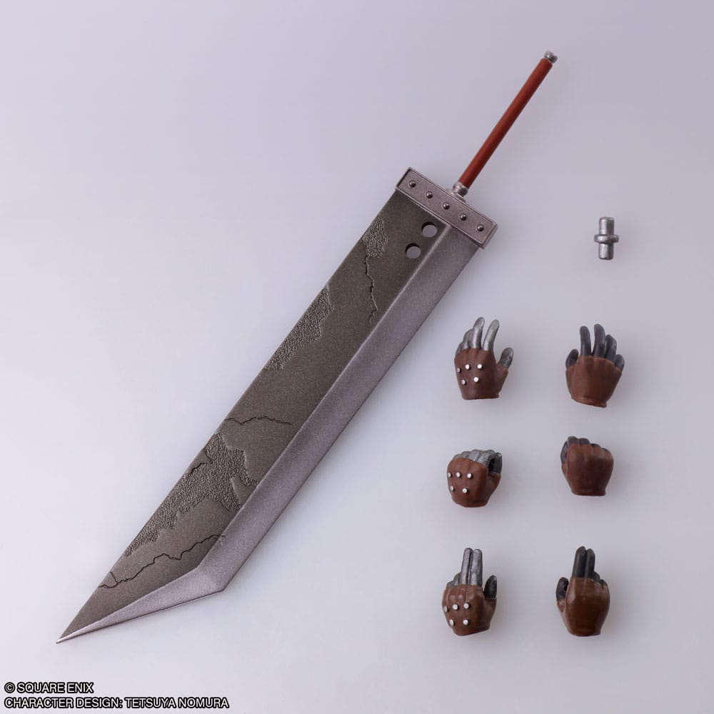 Final Fantasy VII Bring Arts Action Figure and vehicle Cloud Strife &amp; Hardy-Daytona 15 cm