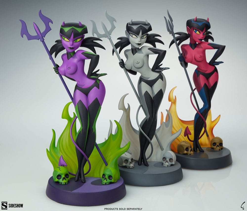 Original Artist Series Statue Devil Girl (Purple and Green Variant) 30 cm