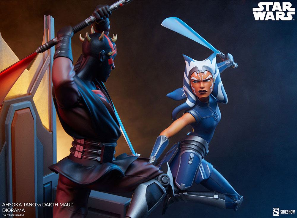 Star Wars: The Clone Wars Diorama Ahsoka Tano vs Darth Maul 51 cm