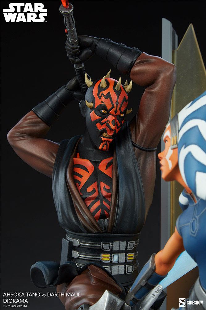 Star Wars: The Clone Wars Diorama Ahsoka Tano vs Darth Maul 51 cm