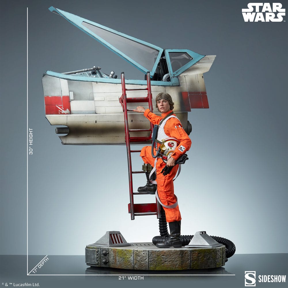 Star Wars Premium Format Statue Luke Skywalker & X-Wing: Red Five, Standing By 76 cm