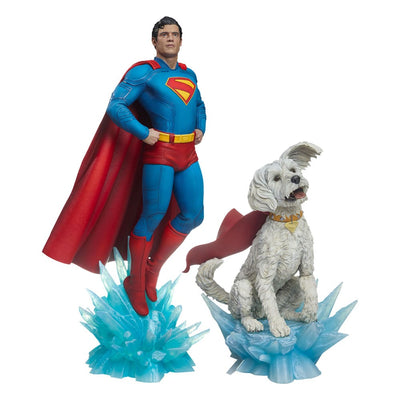 Superman (2025) Premium Format Statues Superman 61 cm &amp; Krypto 23 cm Bundle (2)