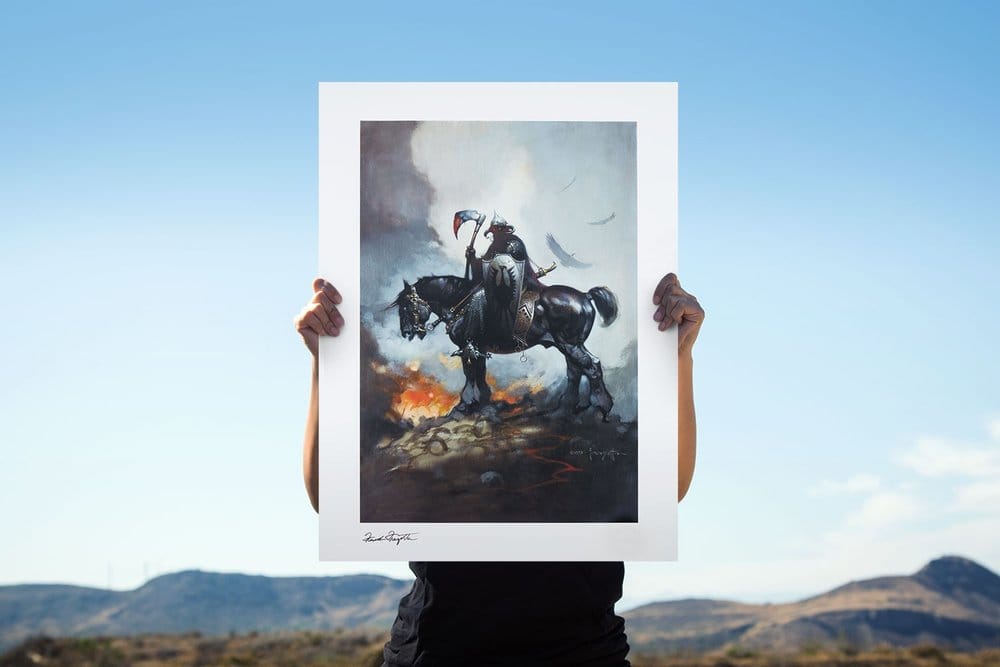 Frank Frazetta Fine Art Print Death Dealer I Rainbow Lava Holofoil 61 x 41 cm - unframed