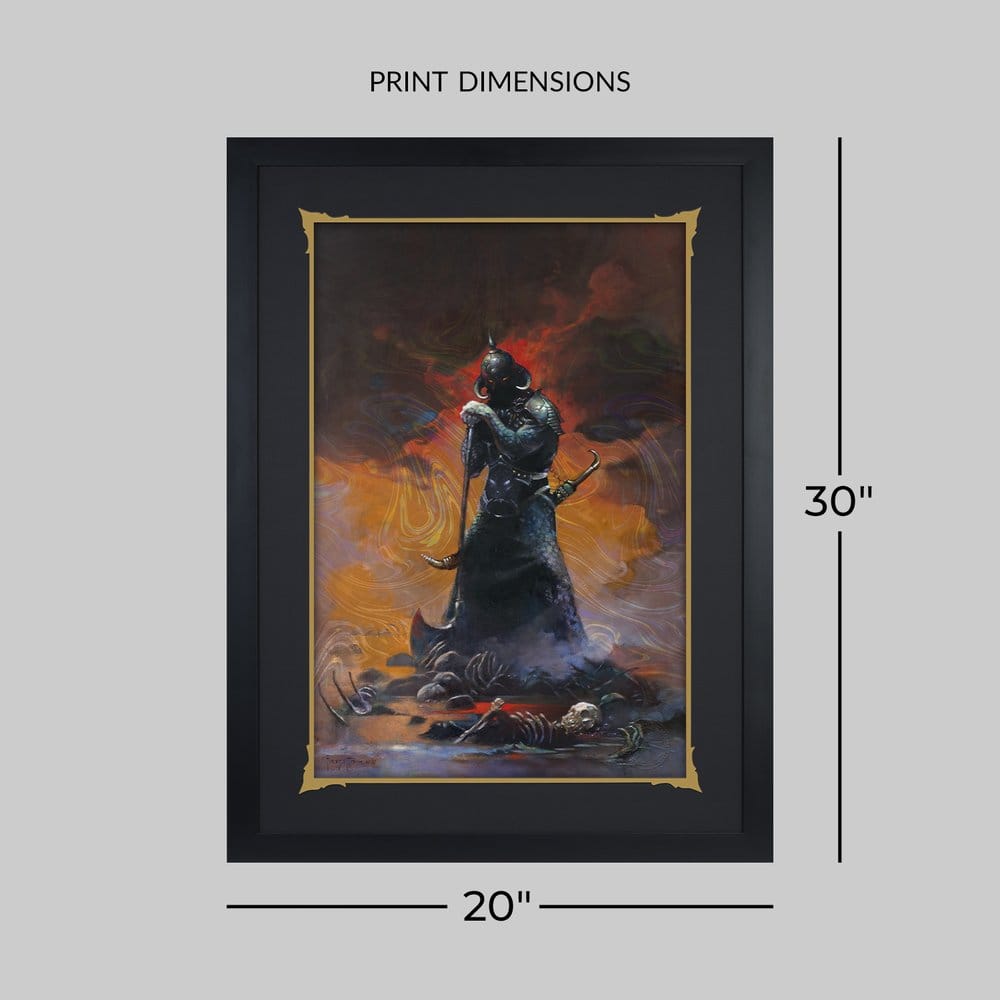 Frank Frazetta Fine Art Print Death Dealer III (Revised) Rainbow Lava Holofoil 41 x 61 cm - unframed