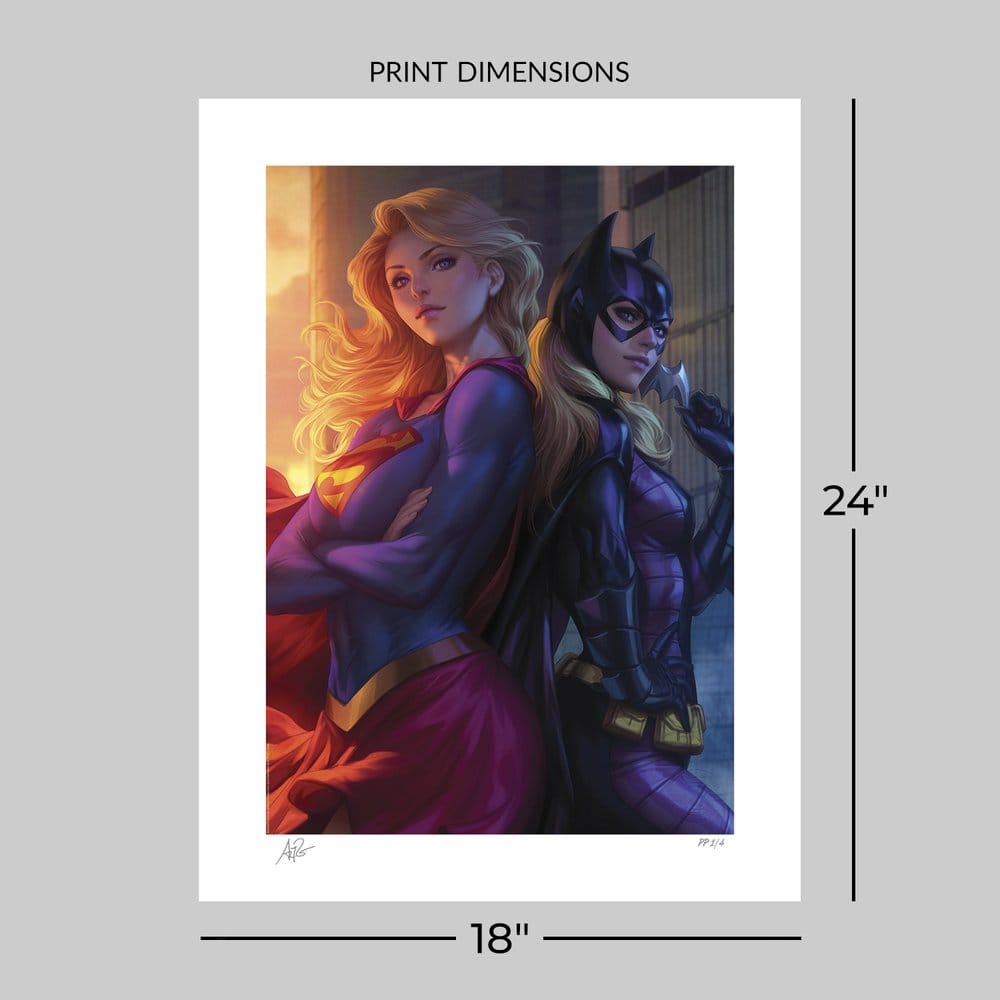DC Comics Fine Art Print Supergirl & Batgirl 61 x 46 cm - unframed