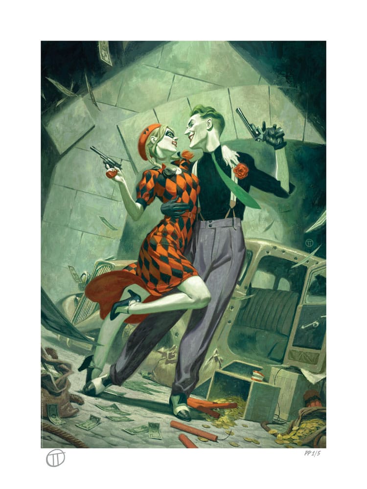 DC Comics Art Print Harley Quinn & The Joker: Lawless Love 46 x 61 cm - unframed