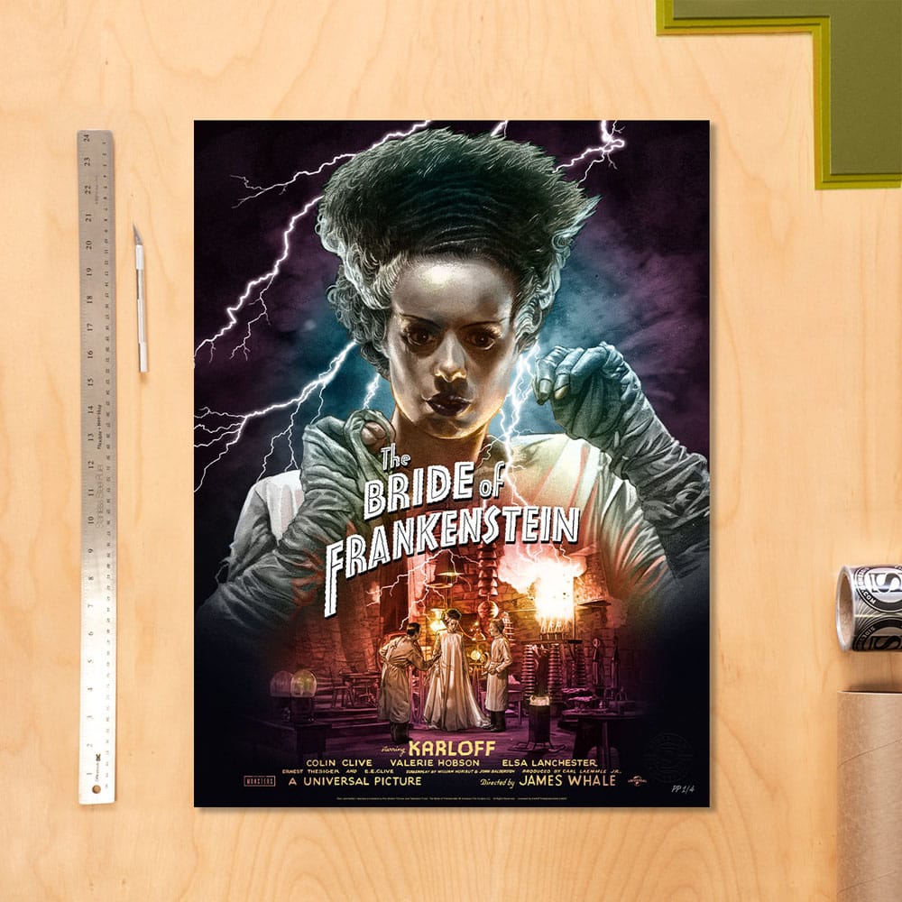 Bride of Frankenstein Art Print Bride of Frankenstein (Color Variant) by Ruiz Burgos 61 x 46 cm - unframed
