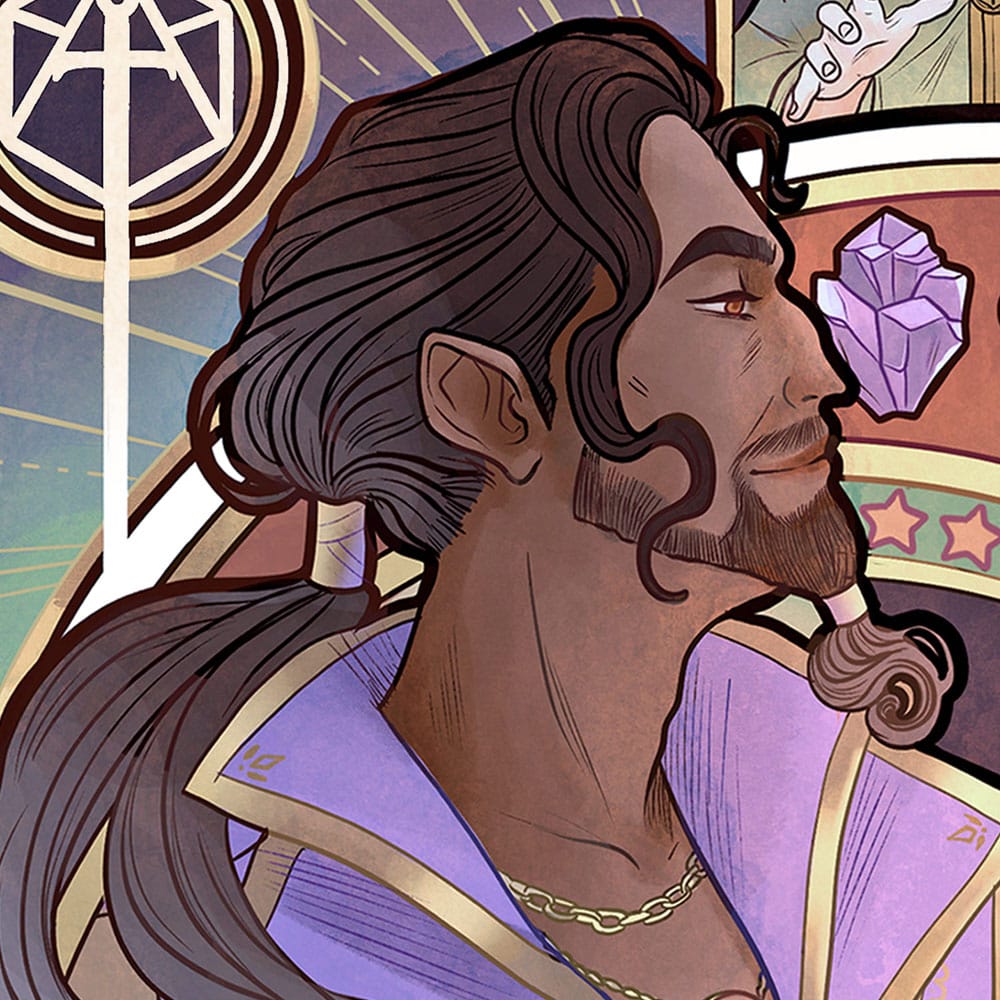 Critical Role Art Print Matthew Mercer: 10th Anniversary Art Nouveau Illustrations 46 x 28 cm - unframed