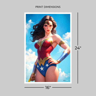DC Comics Art Print Justice League Trinity: Wonder Woman 61 x 41 cm - unframed