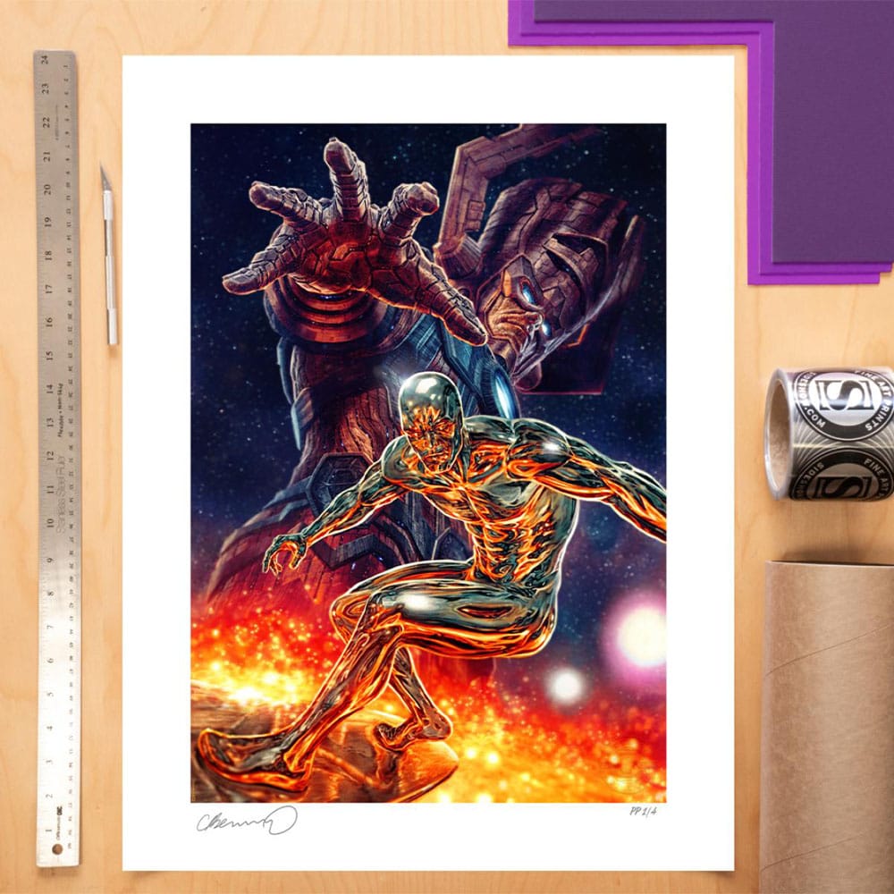 Marvel Art Print Galactus and the Silver Surfer 61 x 41 cm - unframed