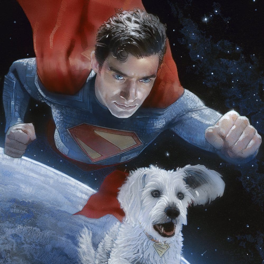 DC Comics Fine Art Print Superman and Krypto 46 x 61 cm - unframed