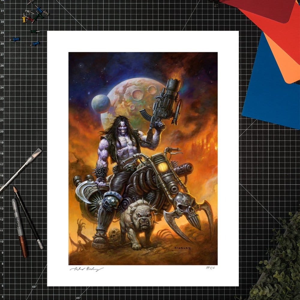 DC Comics Fine Art Print Lobo™: The Main Man by Alex Horley 46 x 61 cm - unframed