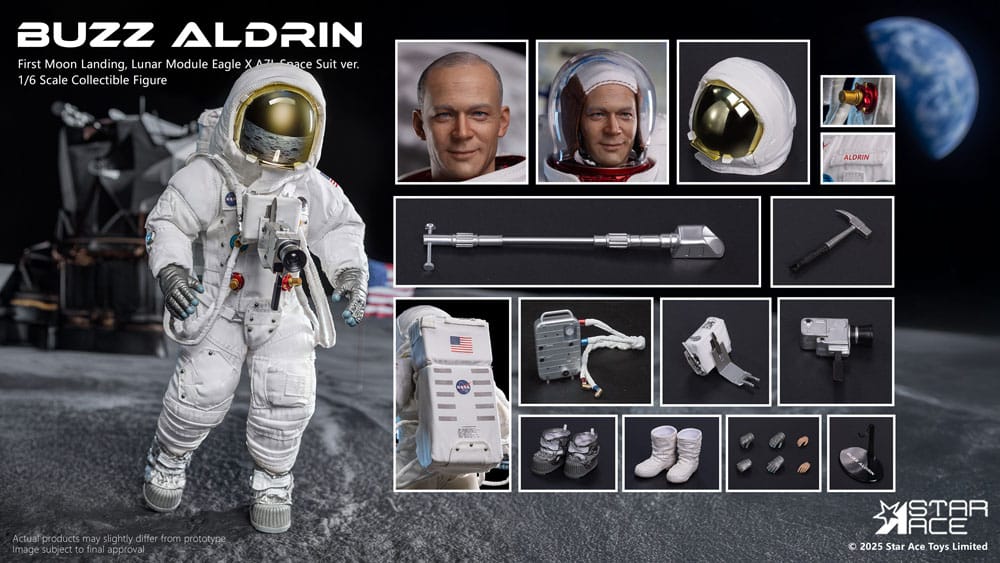NASA Apollo 11 Action Figure 1/6 Buzz Aldrin 30 cm