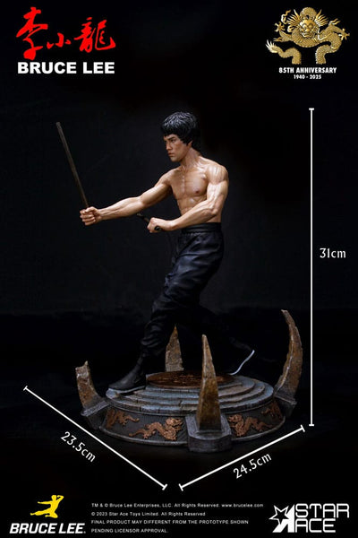 Enter the Dragon Movie Statue 1/6 Bruce Lee Kali Sticks Fight Normal Basement Version 30 cm