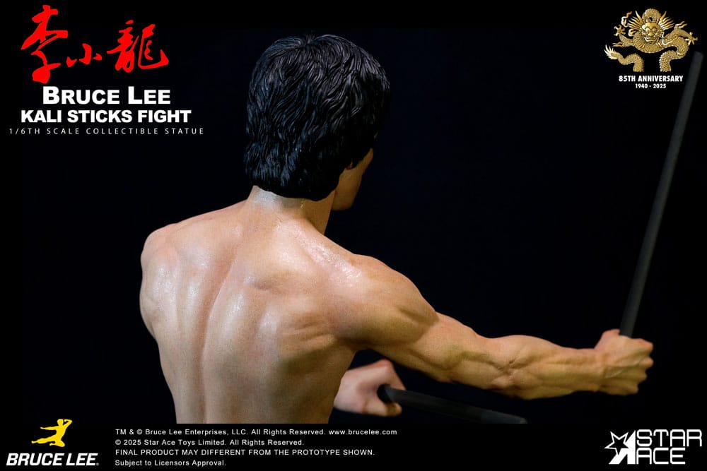 Enter the Dragon Movie Statue 1/6 Bruce Lee Kali Sticks Fight Deluxe Basement Version 30 cm