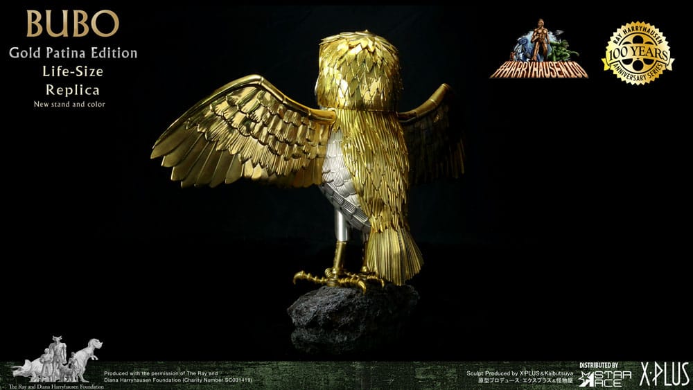 Clash of the Titans Statue Ray Harryhausens Bubo Gold Patina Edition Normal Ver. 34 cm