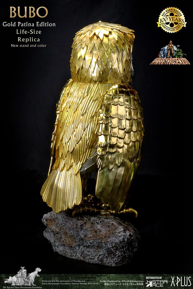 Clash of the Titans Statue Ray Harryhausens Bubo Gold Patina Edition Deluxe Ver. 34 cm
