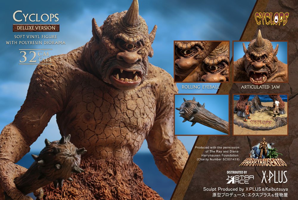The 7th Voyage of Sinbad Soft Vinyl Statue Ray Harryhausens Cyclops Deluxe Version 32 cm - Damaged packaging