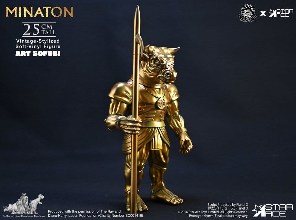 Ray Harryhausen Soft Vinyl Statue Minaton Vintage-Style 25 cm