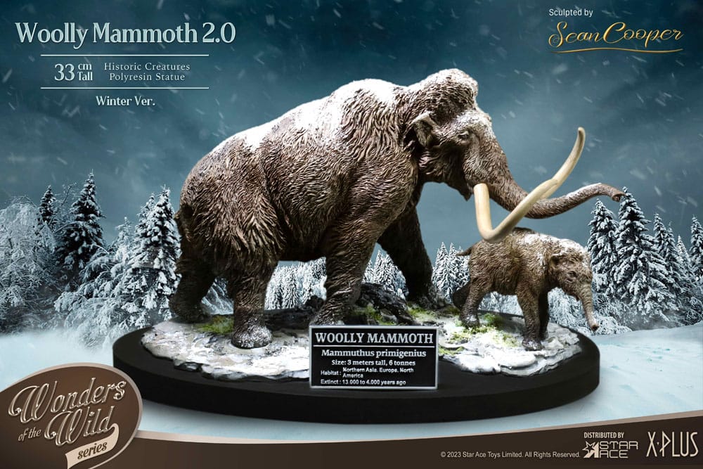 Historic Creatures The Wonder Wild Series Statue The Woolly Mammoth 2.0 22 cm