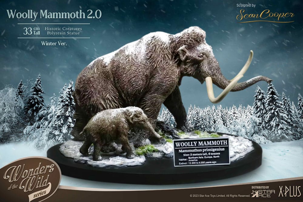 Historic Creatures The Wonder Wild Series Statue The Woolly Mammoth 2.0 22 cm