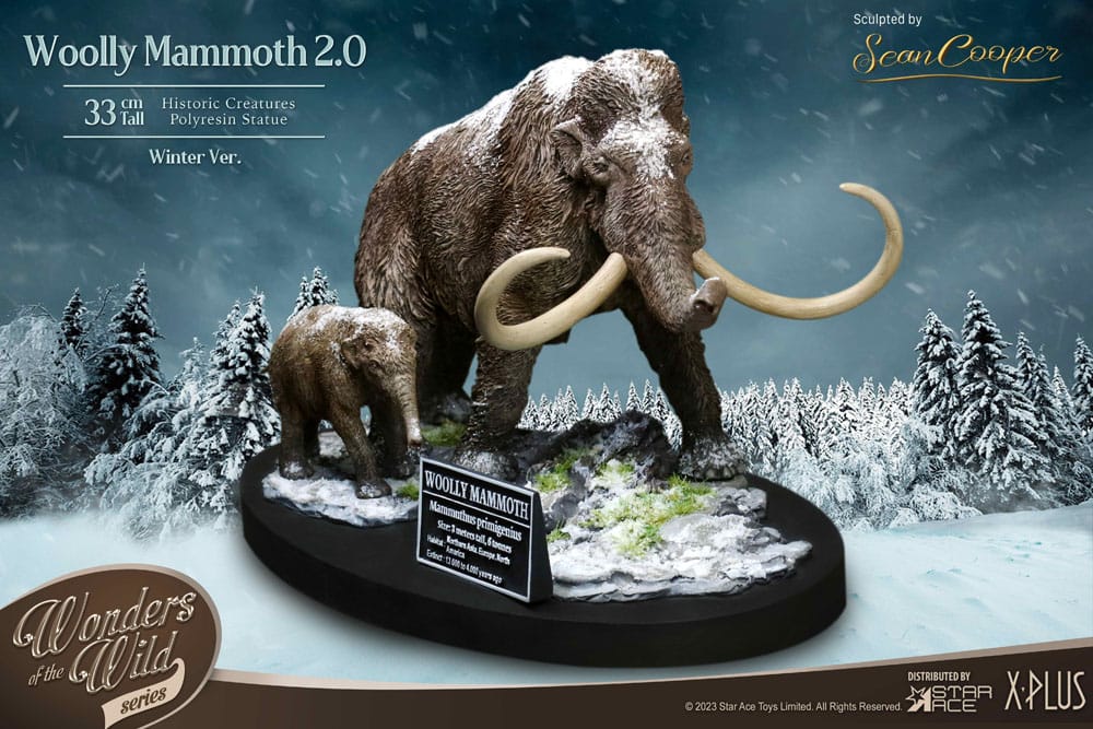 Historic Creatures The Wonder Wild Series Statue The Woolly Mammoth 2.0 22 cm