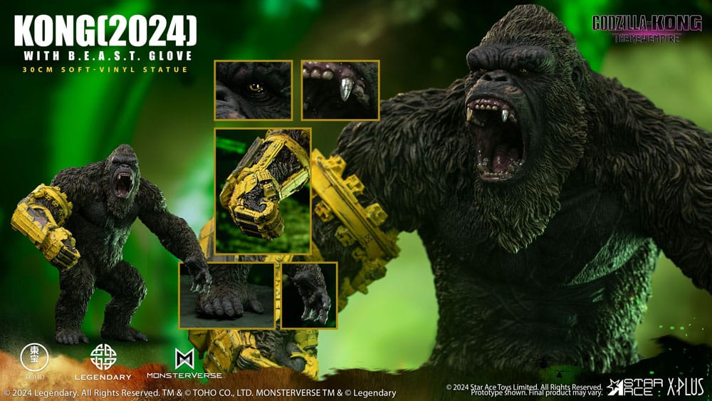 Godzilla vs. Kong: The New Empire Soft Vinyl Statue Kong with B.E.A.S.T. Glove 30 cm