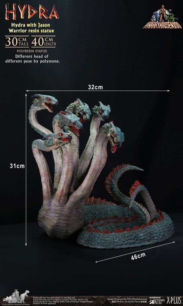 Ray Harryhausen Painted Statue Hydra with Jason Warrior Resin Statue 30 cm