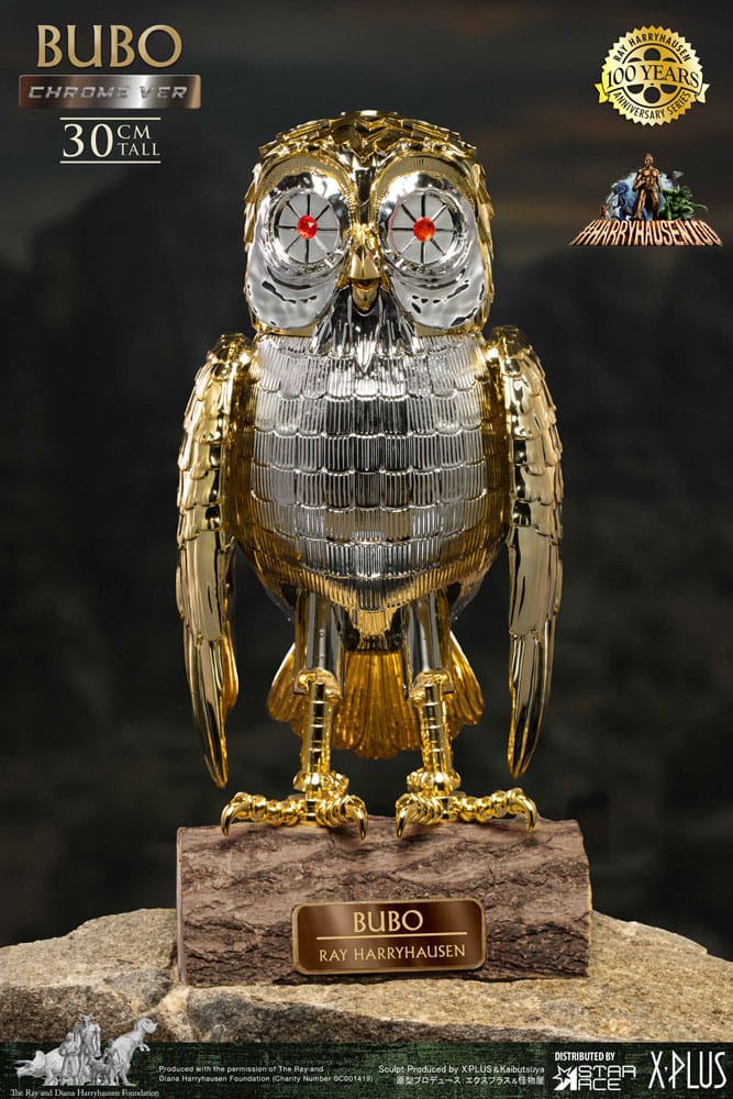 Bubo the Mechanical Owl Soft Vinyl Statue Ray Harryhausen's Bubo Chrome Ver. 30 cm