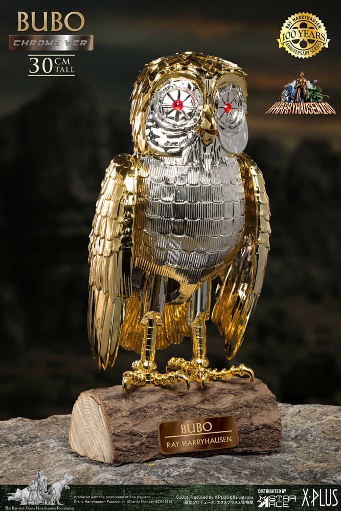 Bubo the Mechanical Owl Soft Vinyl Statue Ray Harryhausen's Bubo Chrome Ver. 30 cm