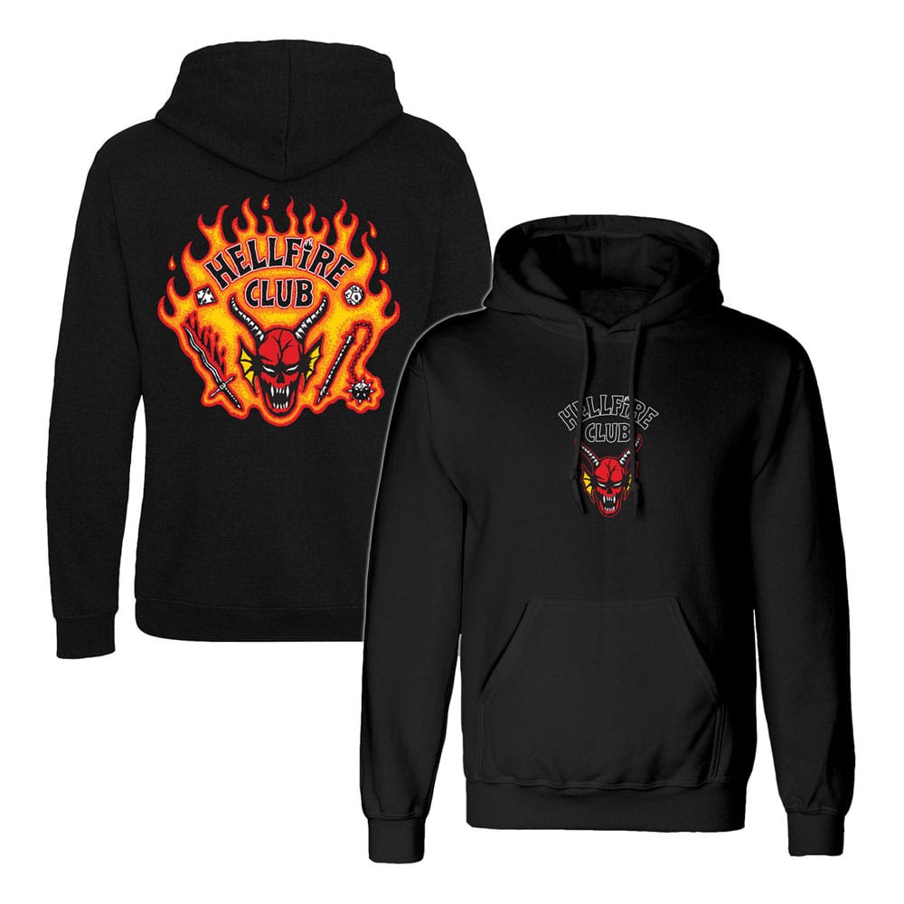 Stranger Things Hooded Sweater Hellfire Club Flames