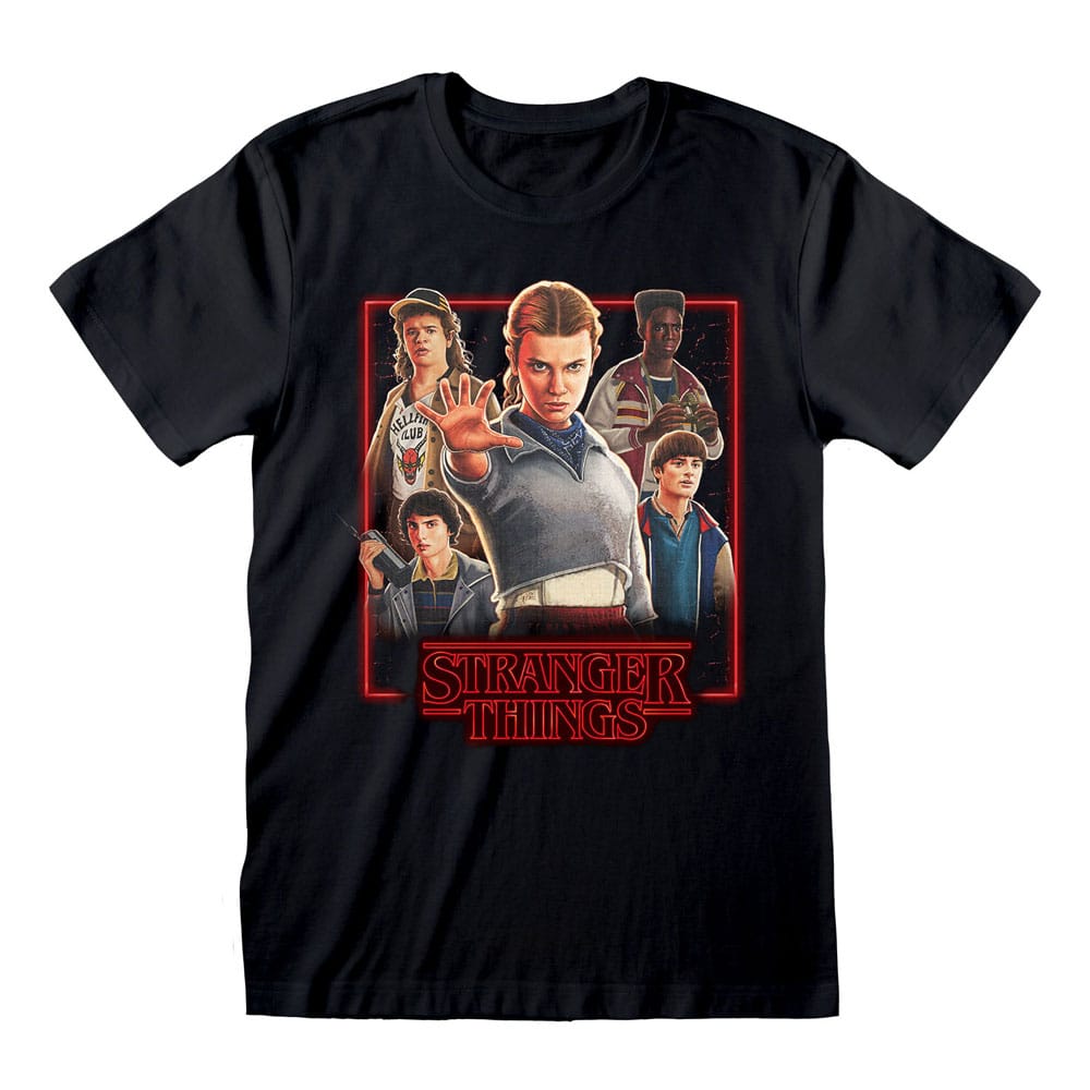 Stranger Things T-Shirt Characters in Glowing Box
