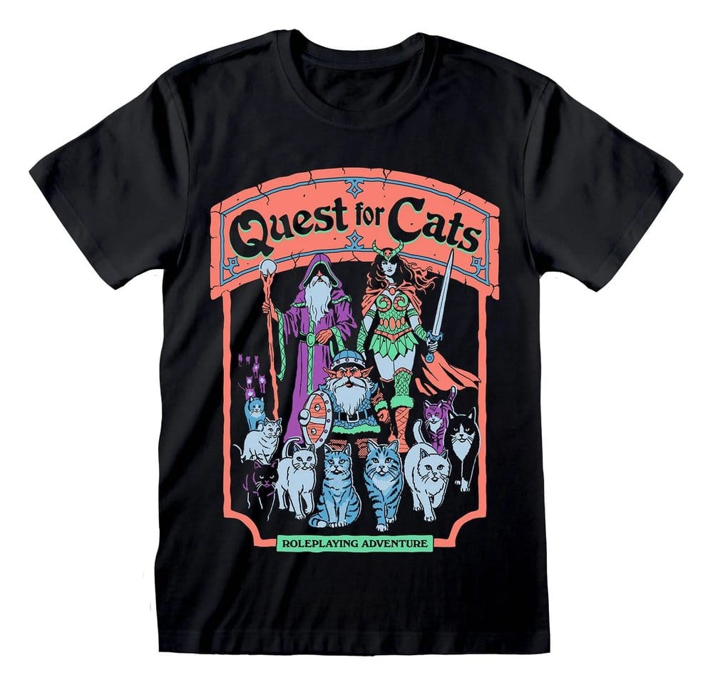 Steven Rhodes T-Shirt Quest For Cats Black