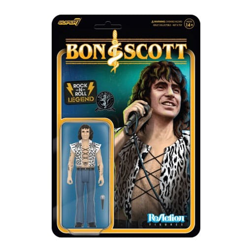 Bon Scott ReAction Action Figure Wave 02 Bon Scott (Leopard Print) 10 cm