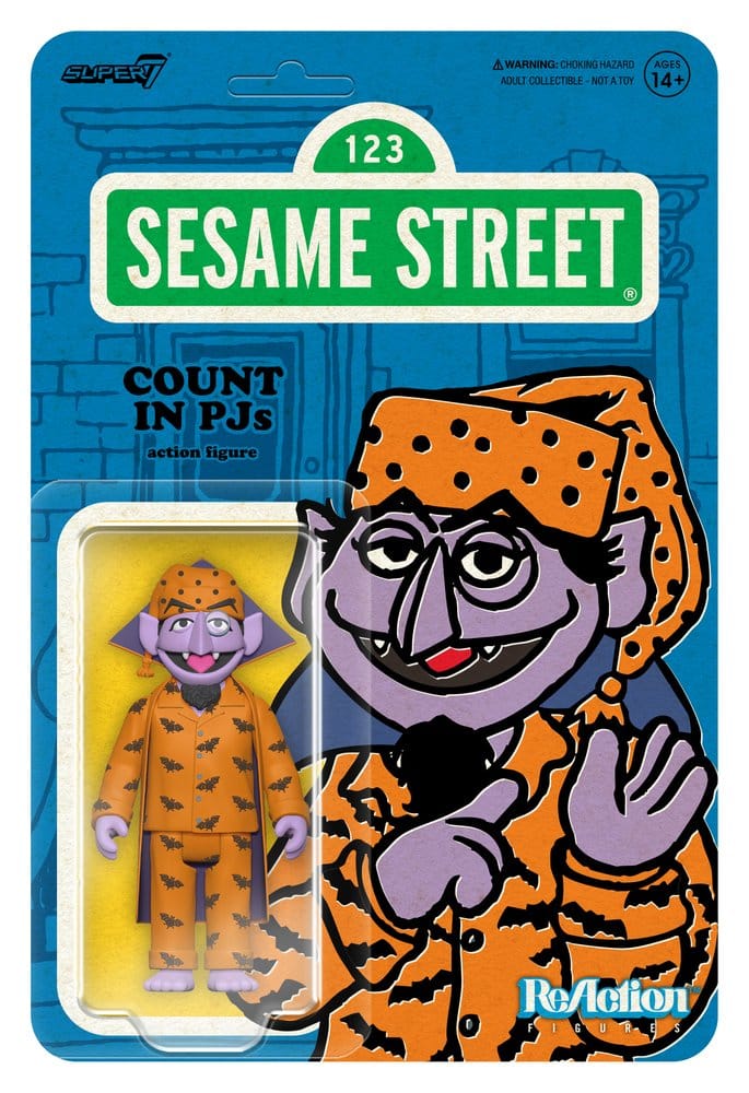 Sesame Street ReAction Action Figure Wave 06 Count Von Count (PJs) 10 cm