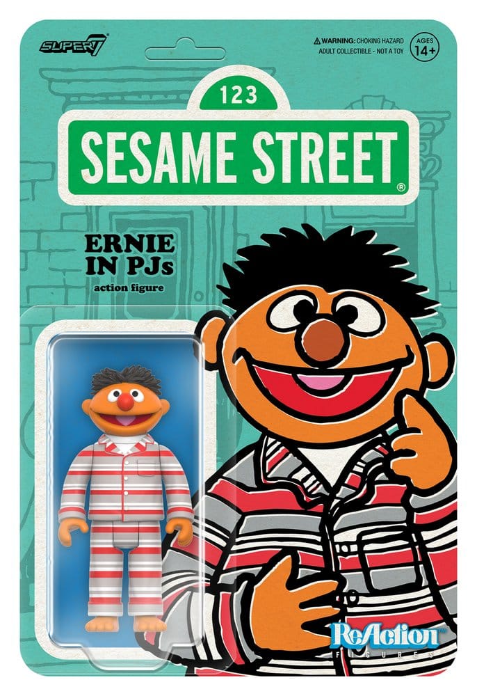 Sesame Street ReAction Action Figure Wave 06 Ernie (PJs) 10 cm       - Damaged packaging