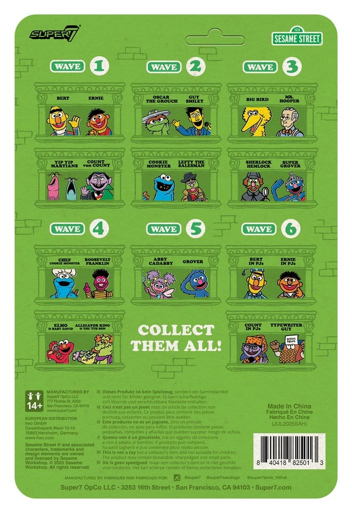 Sesame Street ReAction Action Figure Wave 06 Typewriter Guy 10 cm